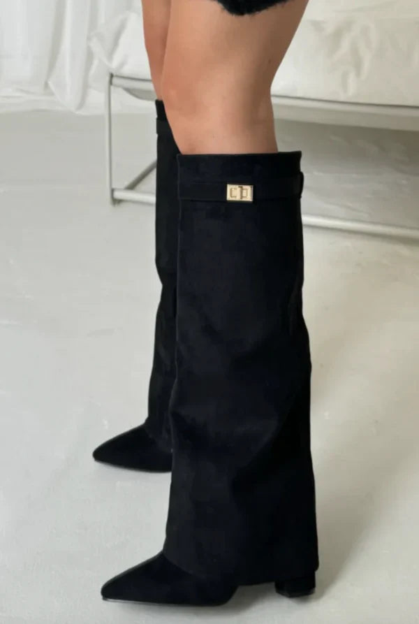 Elisara - Bottes en daim hautes de haute qualité