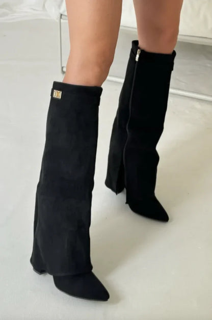 Elisara - Bottes en daim hautes de haute qualité