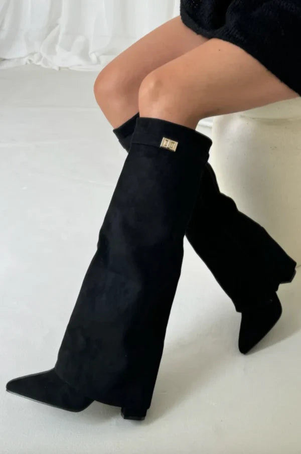 Elisara - Bottes en daim hautes de haute qualité