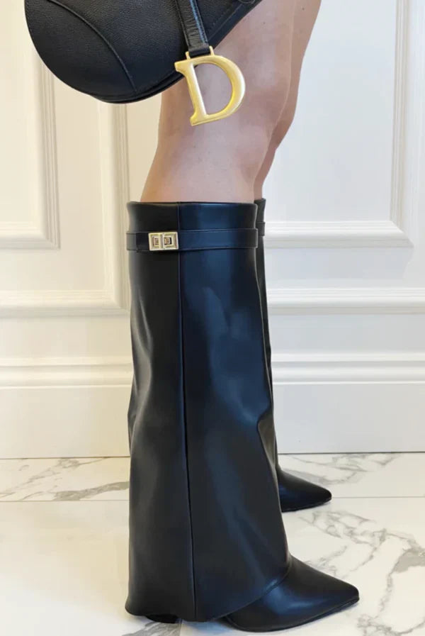 Elisara - Bottes en daim hautes de haute qualité