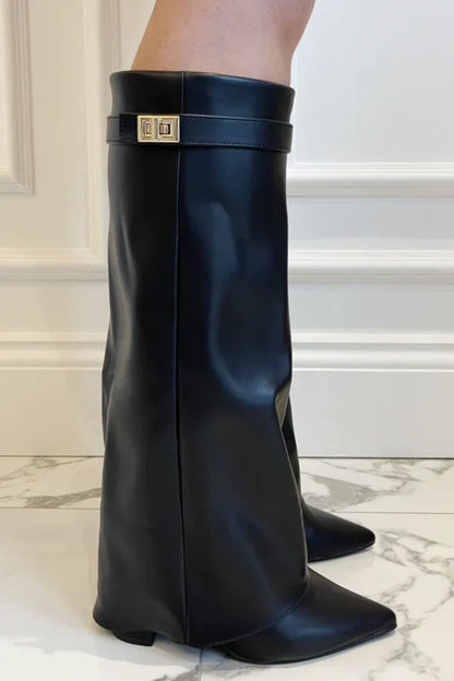 Elisara - Bottes en daim hautes de haute qualité