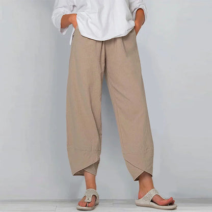 Sadie - Pantalon en lin et coton pour femme