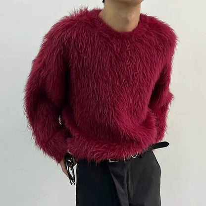 Frank - Pull de luxe à manches longues de couleur unie