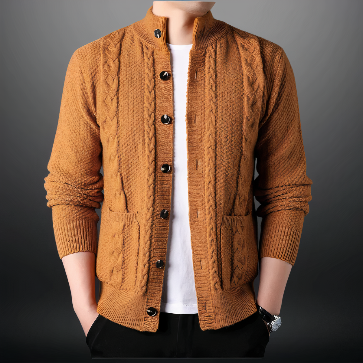 Cardigan tricoté à la mode pour hommes  - Toby