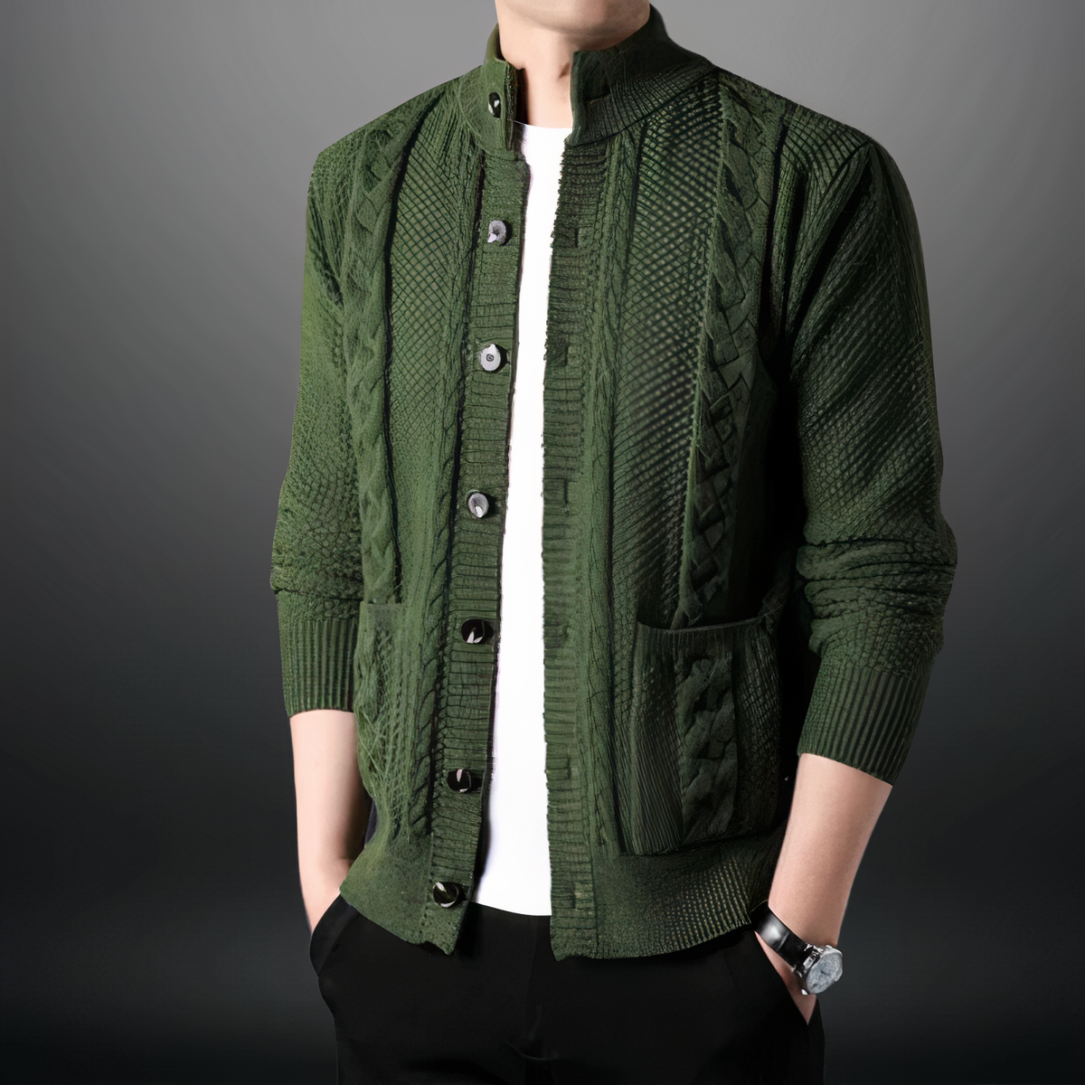 Cardigan tricoté à la mode pour hommes  - Toby