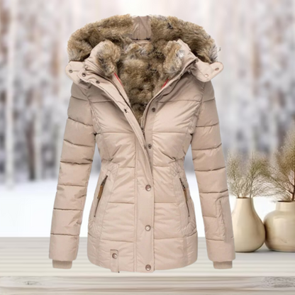 Eulalia Manteau d Hiver Luxueux avec Fourrure et Capuche