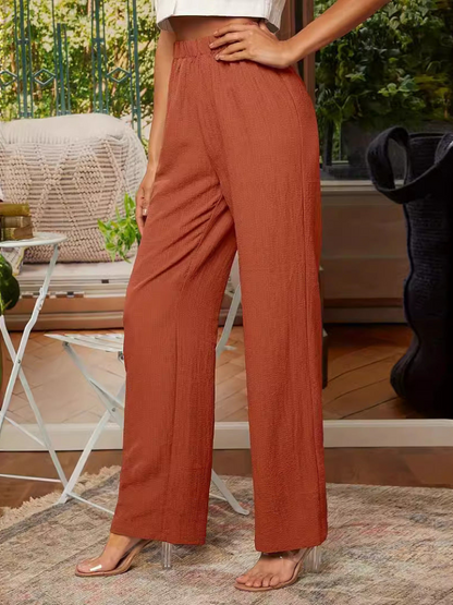 Catriona - Pantalon droit chic à taille élastique
