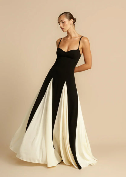 Marina - Robe Maxi Fit and Flare à bretelles pour femmes