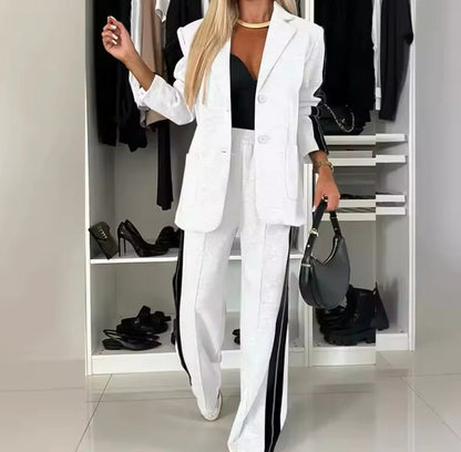 Muriel - Ensemble élégant composé d'un blazer à manches longues et d'un pantalon