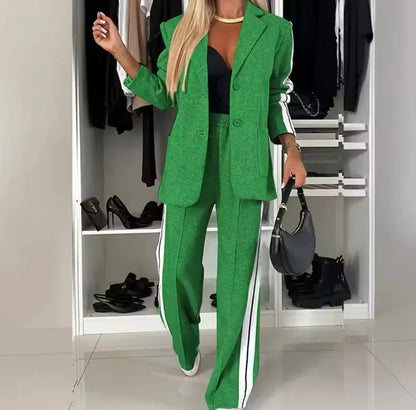 Muriel - Ensemble élégant composé d'un blazer à manches longues et d'un pantalon