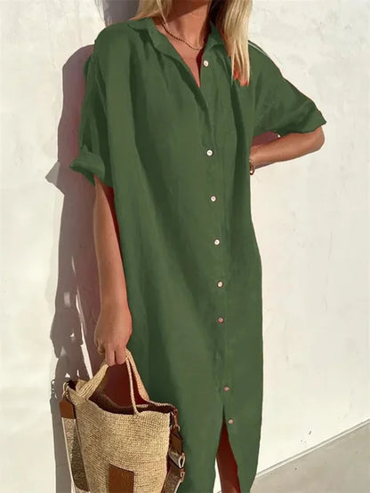 Viana - Robe chemise d'été pour femme