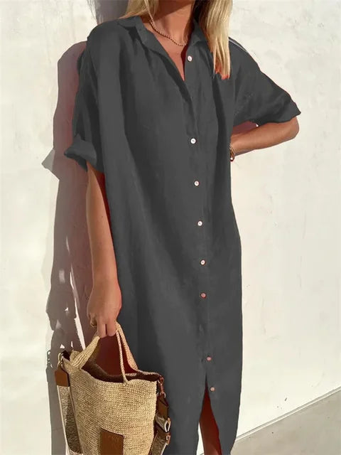 Viana - Robe chemise d'été pour femme