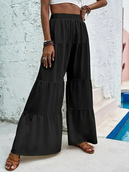 Ardella - Pantalon large à ourlet volant pour femmes