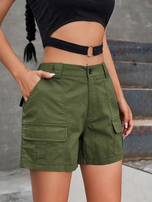 Rosamund - Short cargo taille haute pour femme