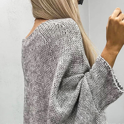 Élégant Pull Femme en Tricot avec Cape