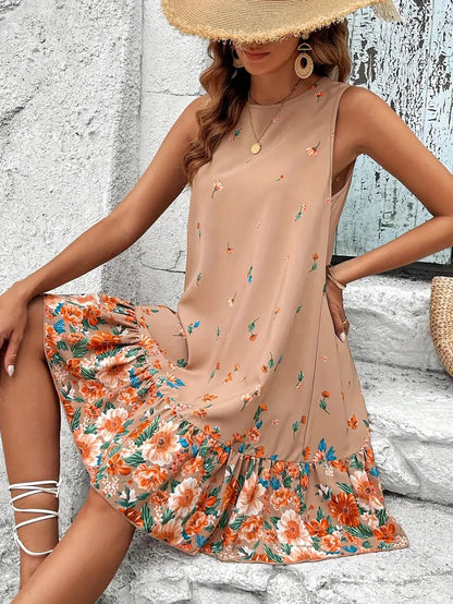 Belinda - Robe sans manches à imprimé floral pour femme
