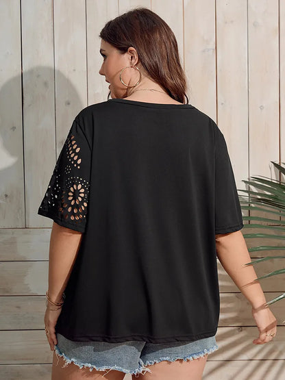Aurelia - T-shirt à manches courtes à imprimé géométrique surdimensionné
