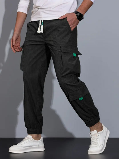 Aldrich - Pantalon cargo décontracté uni pour homme