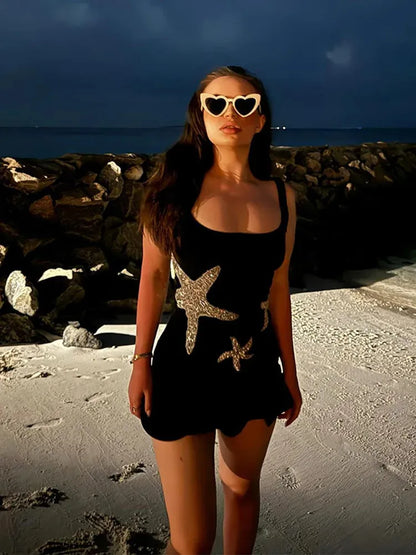 Stella - Mini robe à paillettes en forme d'étoile de mer