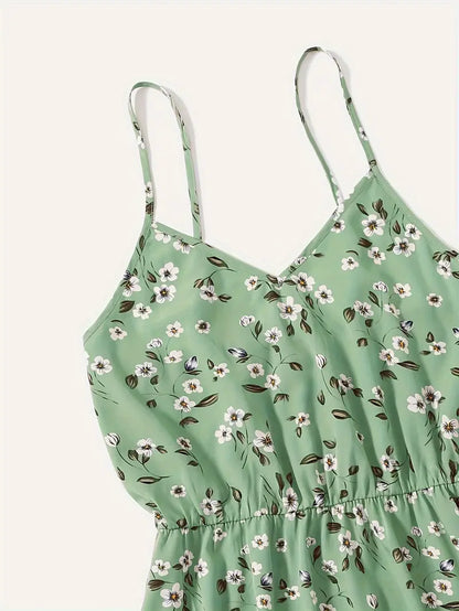Ardelia - Robe à bretelles spaghetti et col en V à imprimé floral pour femme