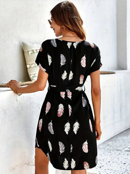 Sheryl - Robe élégante à col rond et ligne A pour femmes