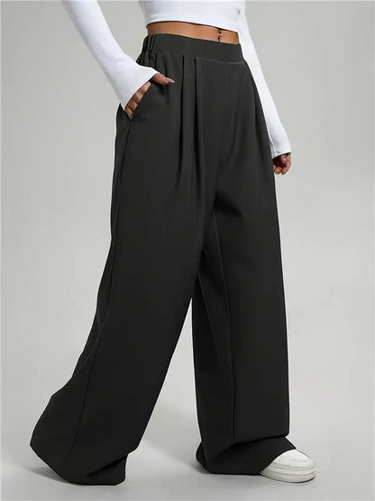 Esther - Pantalon large taille haute pour femme