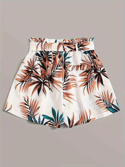 Carra - Short en coton taille haute avec bordure à volants