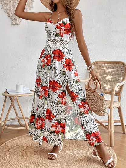 Luna - Robe longue imprimée sans manches pour femmes