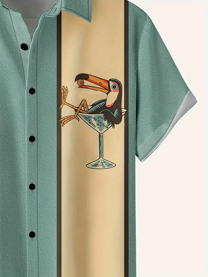 Thomas - Chemise rayée à manches courtes pour homme