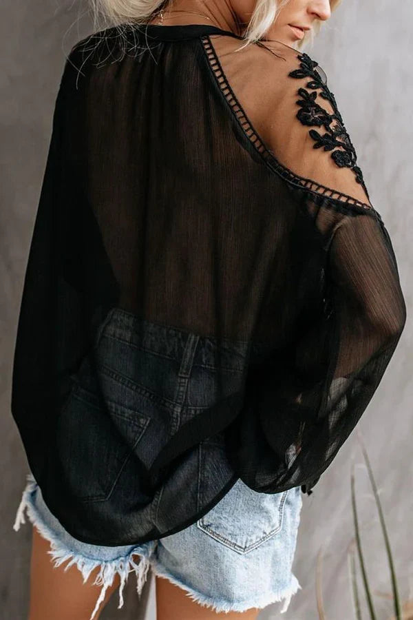Anastasia - Top en maille de dentelle