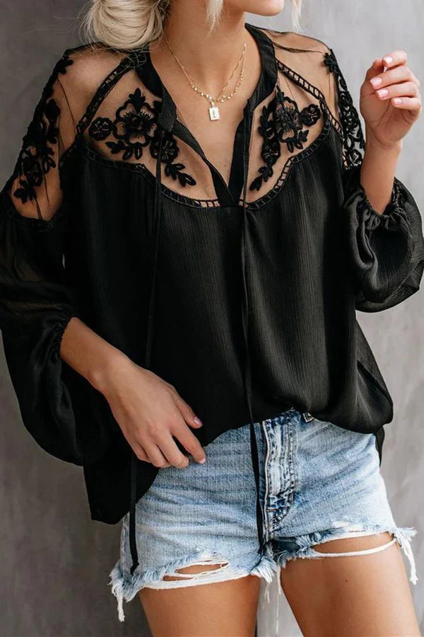Anastasia - Top en maille de dentelle