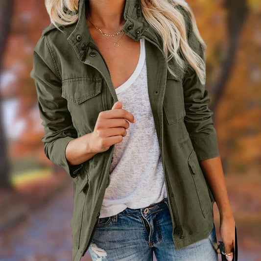 Greta - Veste zippée multi-poches pour femme