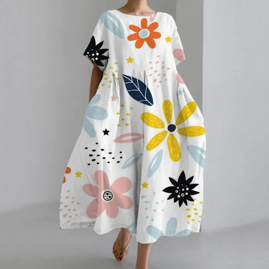 Amelia - Robe midi à motif floral