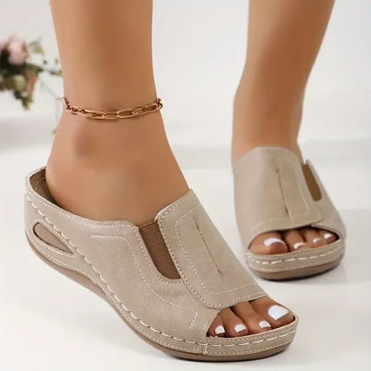 Myrta - Sandales compensées orthopédiques confortables
