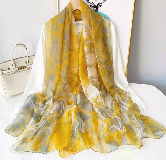 Katharine - Echarpe en mousseline de soie de luxe
