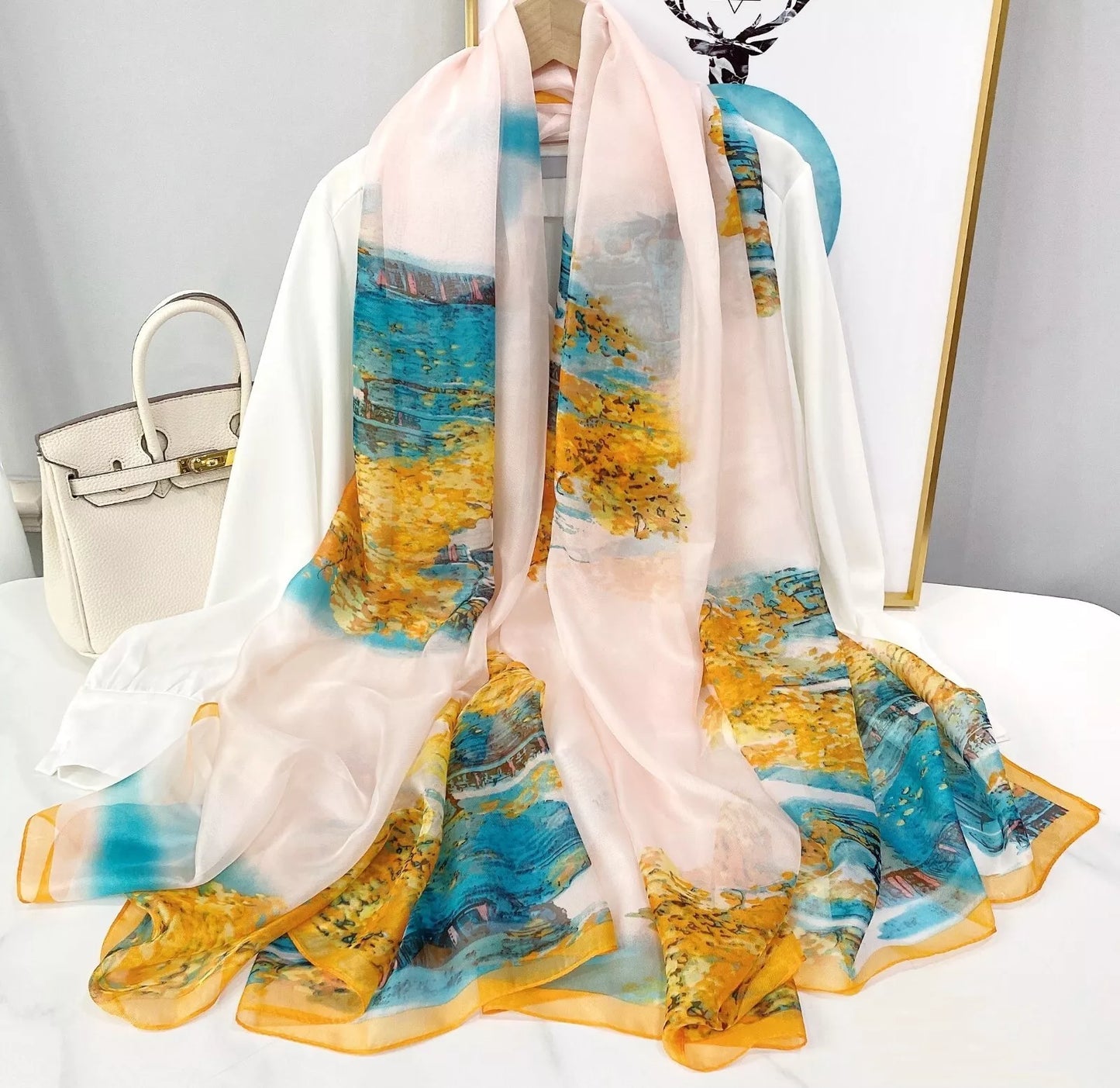 Katharine - Echarpe en mousseline de soie de luxe