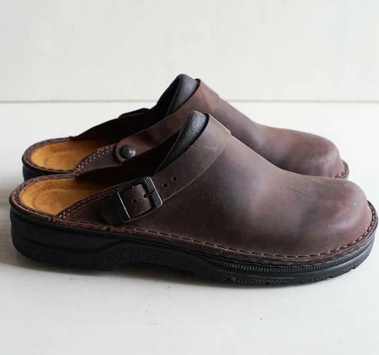James - Pantoufles Orthopédiques en Cuir