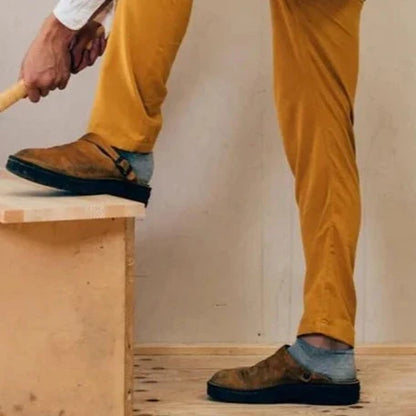 James - Pantoufles Orthopédiques en Cuir