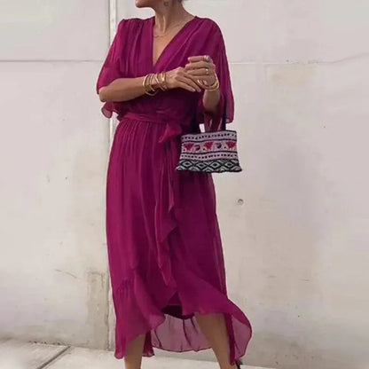 Amanda - Robe élégante à col en V