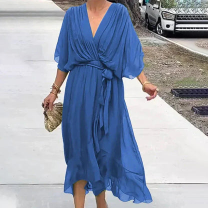Amanda - Robe élégante à col en V