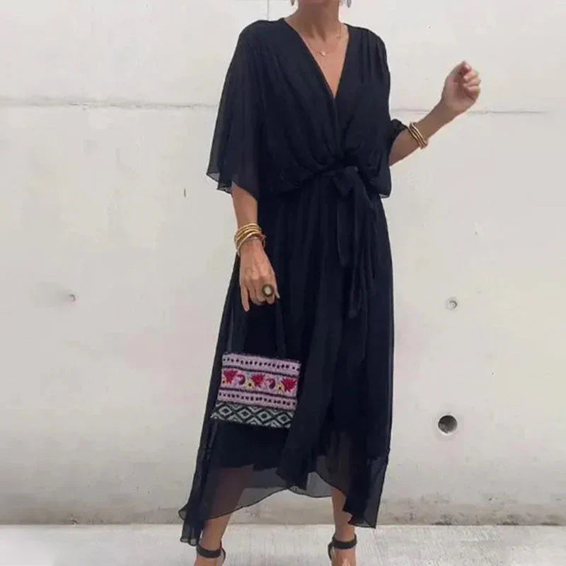 Amanda - Robe élégante à col en V