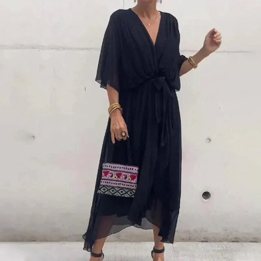 Amanda - Robe élégante à col en V