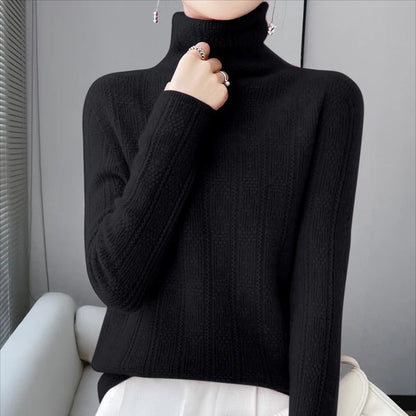 Lillian - Pull en maille à col roulé