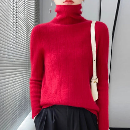 Lillian - Pull en maille à col roulé