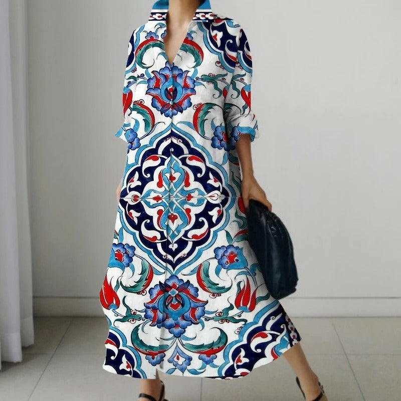 Eleanor - Robe rétro imprimée