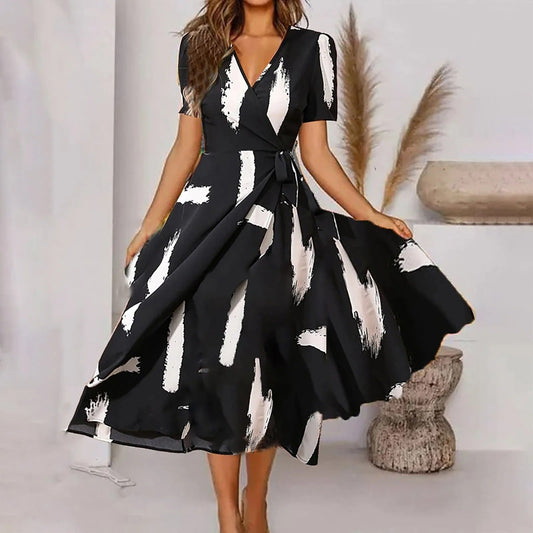 Muriel - Robe longue femme imprimé vintage