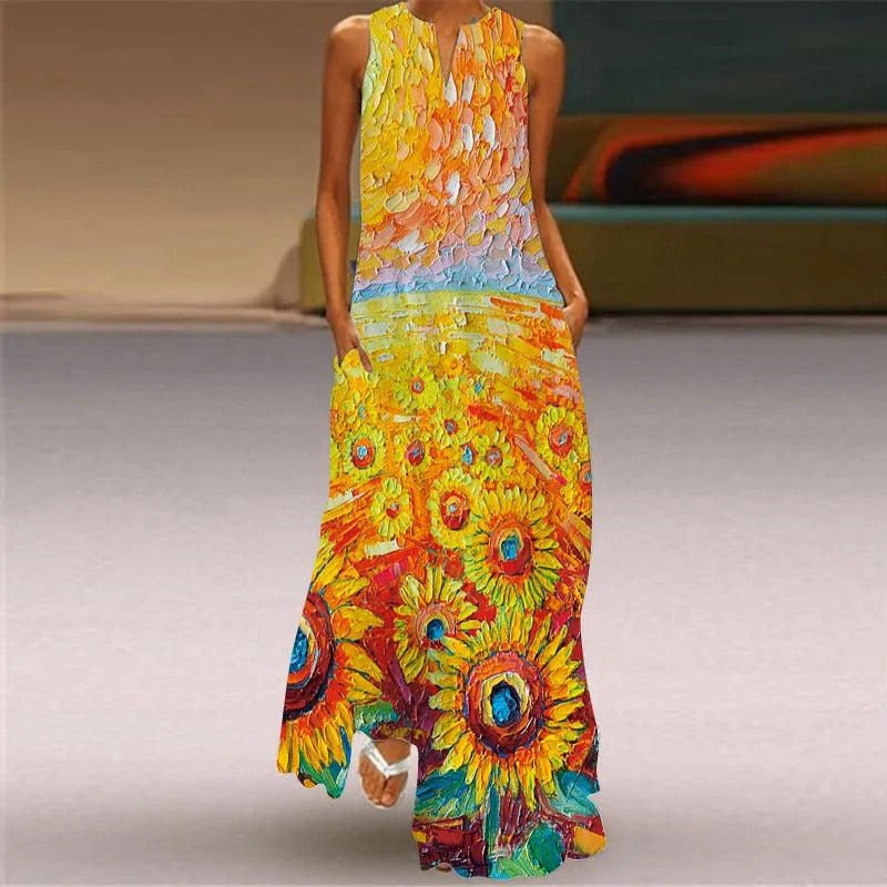 Emma - Robe imprimée rétro