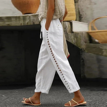 Cora - Pantalon baggy décontracté à jambes larges